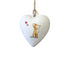 Chihuahua Fawn Ceramic Heart Bauble